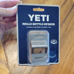 Yeti Silver MOLLE Bottle Opener - Brushed Silver Finish